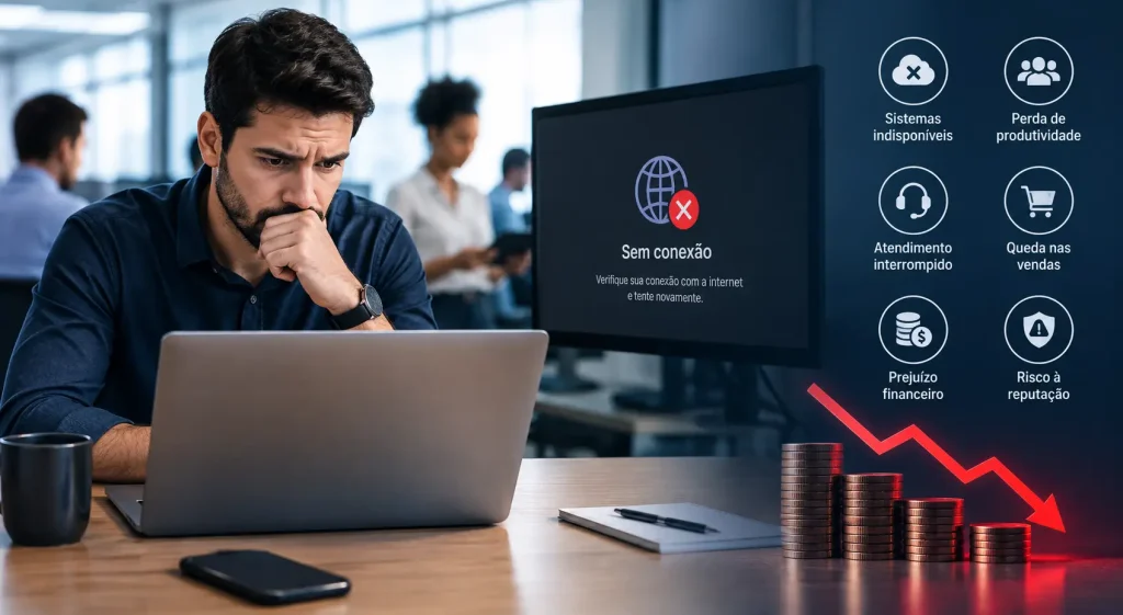 Custo da indisponibilidade de internet
